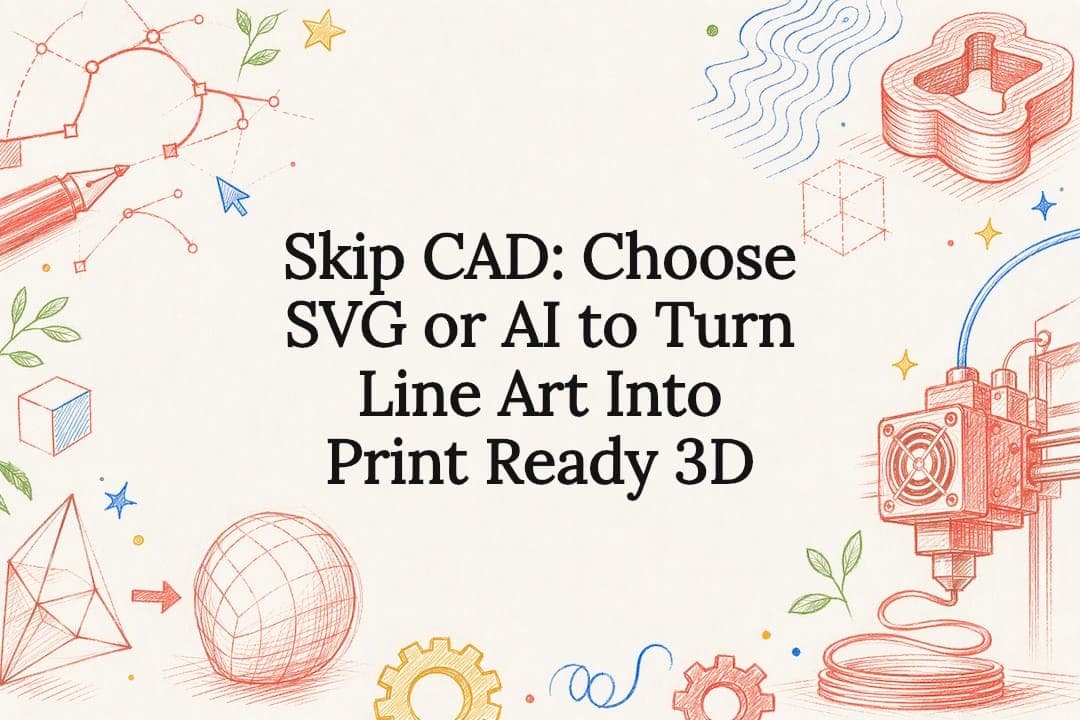 Skip CAD: Choose SVG or AI to Turn Line Art Into Print Ready 3D