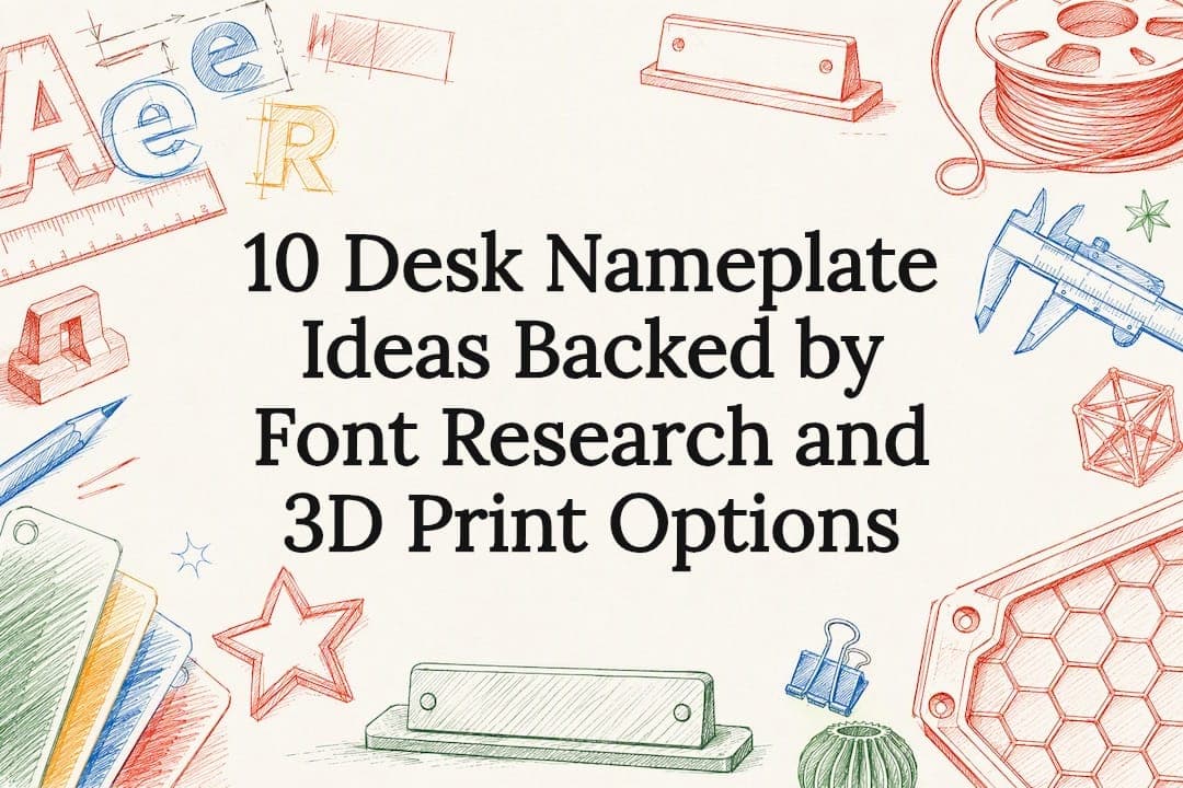 10 Desk Nameplate Ideas Backed by Font Research and 3D Print Options
