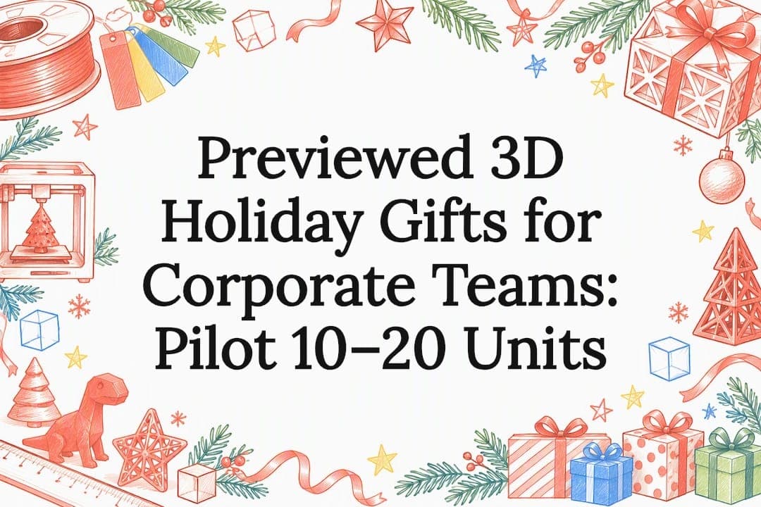 Previewed 3D Holiday Gifts for Corporate Teams: Pilot 10–20 Units