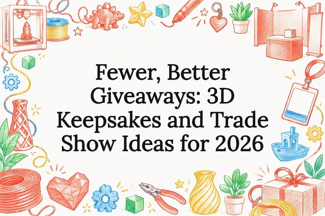Fewer, Better Giveaways: 3D Keepsakes and Trade Show Ideas for 2026