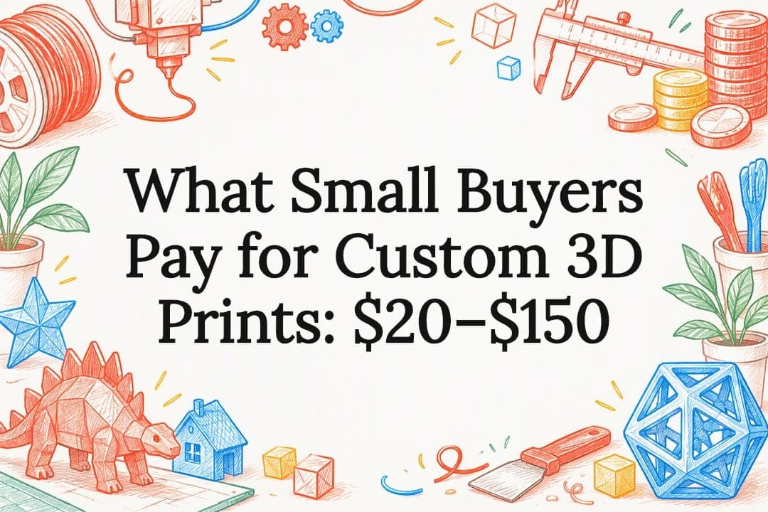 What Small Buyers Pay for Custom 3D Prints: $20–$150