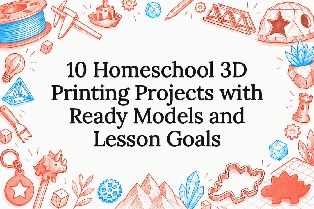 10 Homeschool 3D Printing Projects with Ready Models and Lesson Goals