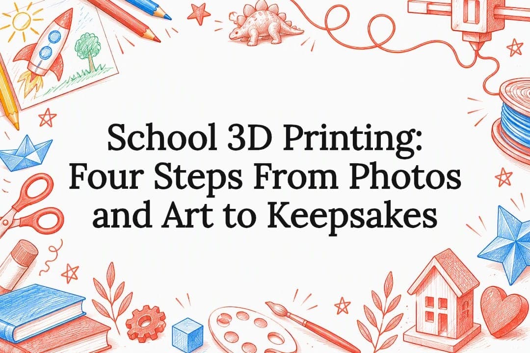 School 3D Printing: Four Steps From Photos and Art to Keepsakes